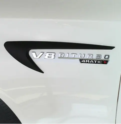 2 шт. для AMG Mercedes Fender Hai эмблема Aufkleber Plakette значок Schwarz