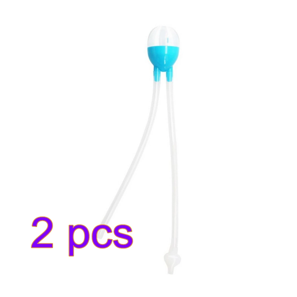 2PCS blue Горячая Распродажа 1 шт/2 шт силиконовый очиститель для носа для новорожденных, безопасный вакуумный отсасывающий носовой аспиратор для защиты от гриппа - Цвет: 2PCS blue