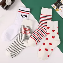 SP&CITY, 4 пары, женские зимние хлопковые повседневные короткие носки с надписями и сердечками, дешевые забавные хипстерские носки в стиле Харадзюку