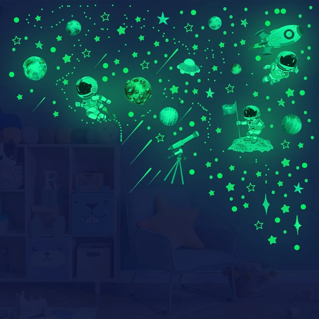 1 set Luminous 3D Star Moon Dot Wall Stickers Glow in the Dark Kids Room Bedroom Ceiling Stars Shine in the Dark dropshipping 6