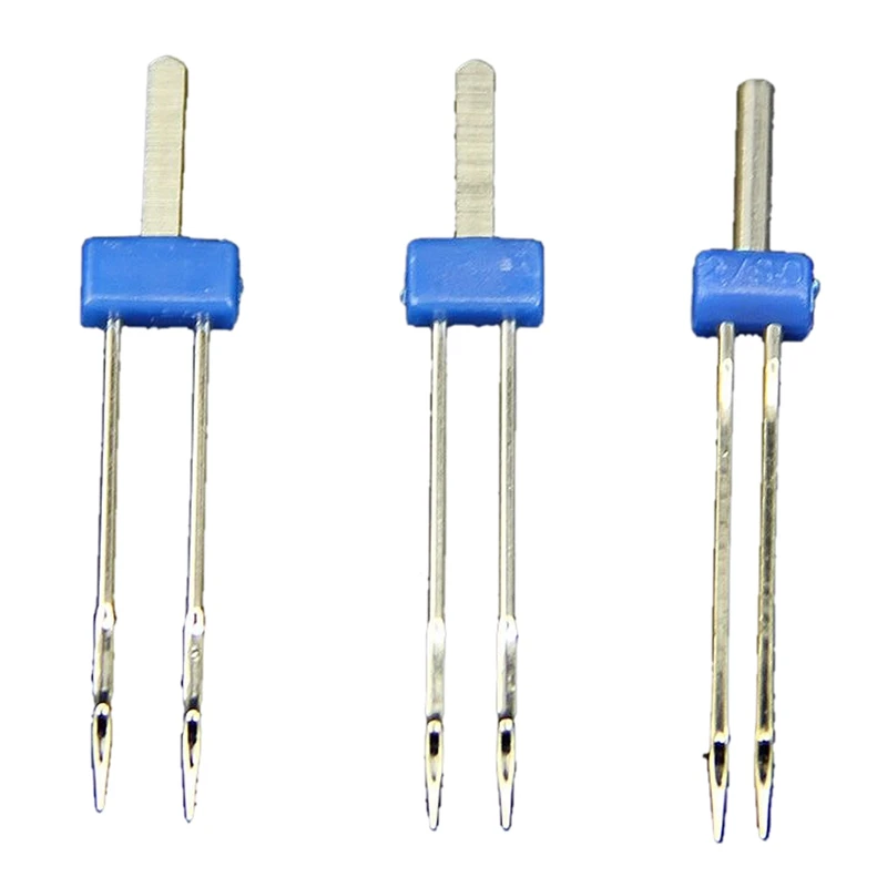 

3 x Double Twin Needles Pins Sewing Machine Size 2.0/90,3.0/90,4.0/90 Set(Blue)