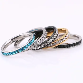 

2020 New Fashion Multicolor Couple Ring Fashion Simple Prom Ring Wedding Ring Stainless Steel