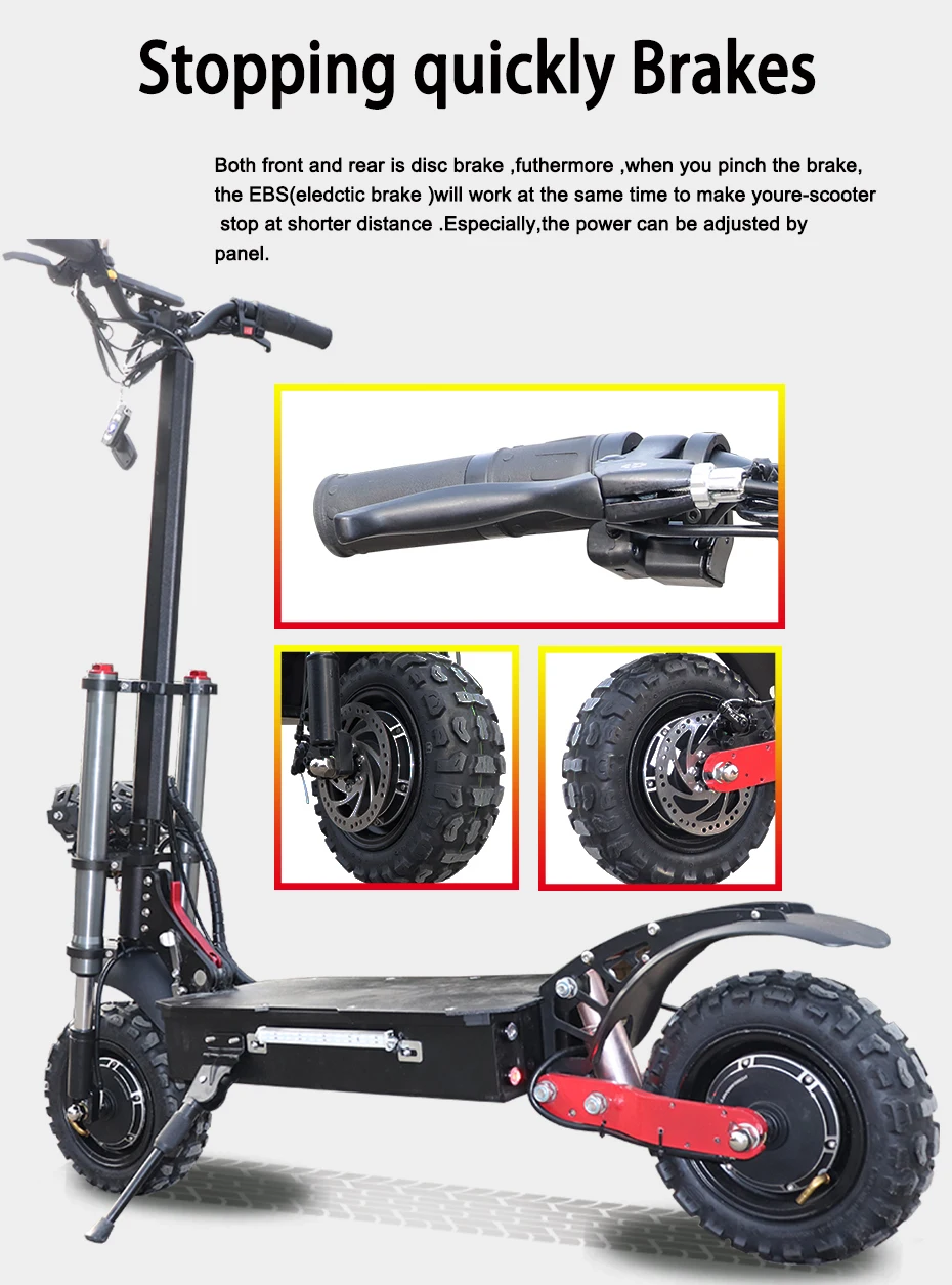 2020 dual motor e-scooter 80km/h high speed 3200W samsung battery 60V 35Ah electric scooter two wheel foldable skateboard