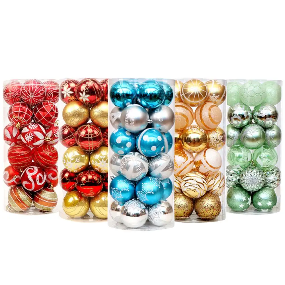 

24pcs Christmas Tree Decor Ball Bauble Xmas Party Hanging Ball Ornament Decorations For Home Christmas Decorations Xmas Gift