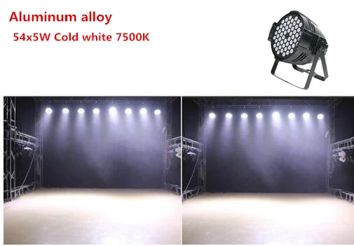 54x5W Cold white 2 шт./лот светодиодный par свет 54X6 Вт RGBW Канал DMX 512 ветряная мельница узор DJ вечерние 54x6 Вт теплый белый DJ мыть свет сцены - Цвет: 54x5W Cold white