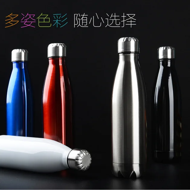

Coke Bottle Insulated Stainless Steel Bottle Large Capacity Men's Women's Sports Water Bottle Students Portable Mug Printed Logo