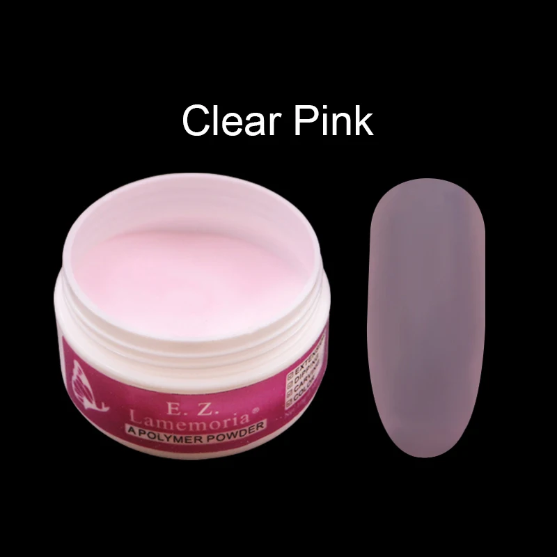 NP2190076-clear pink Lamemoria погружающийся порошок блеск для ногтей без лампы натуральный белый Dip порошок система Маникюр-дизайн ногтей-пыль сверкающая - Цвет: NP2190076-clear pink
