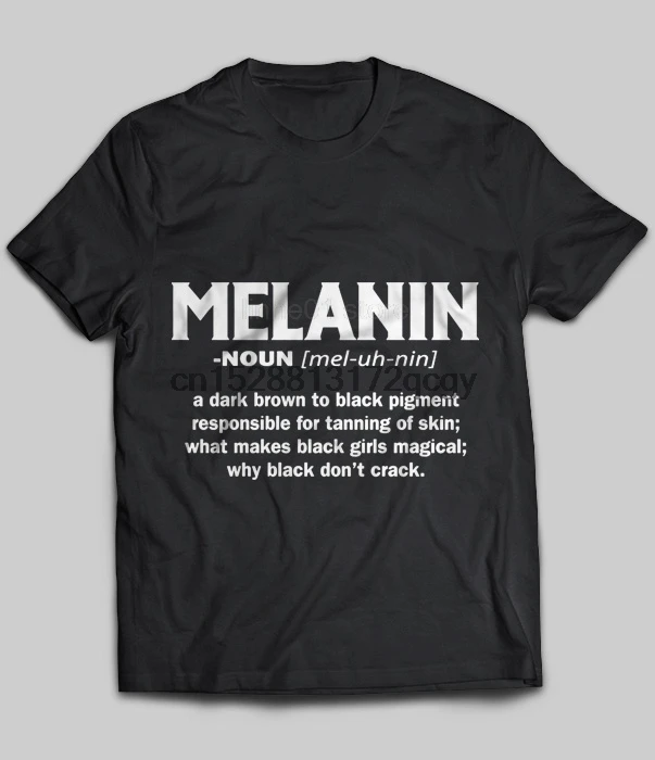 Мужская футболка с коротким рукавом от бренда Melanin Noun темно-коричневым до черным