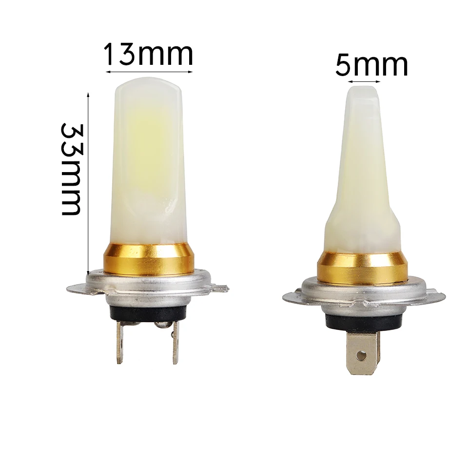 Комплект из 2 предметов Plug& бледный сапфирового чипа 1400lm светодиодный H7 Противотуманные фары Дневные Фары противотуманные лампы авто автомобиль, вождения, бега, светодиодные лампы 12V 6000K белый