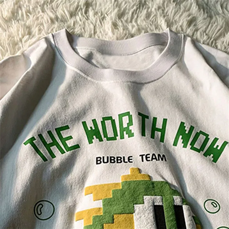 Cute Little Dinosaur Pattern Printed T-Shirt Summer Loose Large Size Multi-Color Cartoons Japanese Tops Y2k Casual Cotton Tees Cute Little Dinosaur Pattern Printed T-Shirt Summer Loose Large Size Multi-Color Cartoons Japanese Tops Y2k Casual Cotton Tees