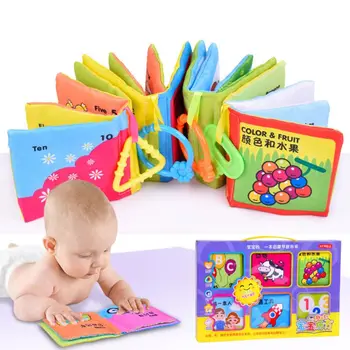 

6Pcs Baby Soft Cloth Books Cognize Educational Toys Intelligence Development Toy Baby Soft Cloth Book