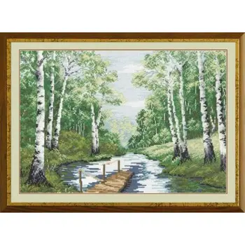 

Нв-212 set for embroidery 'MP studio ''Bridge in roshche', 28x42 cm