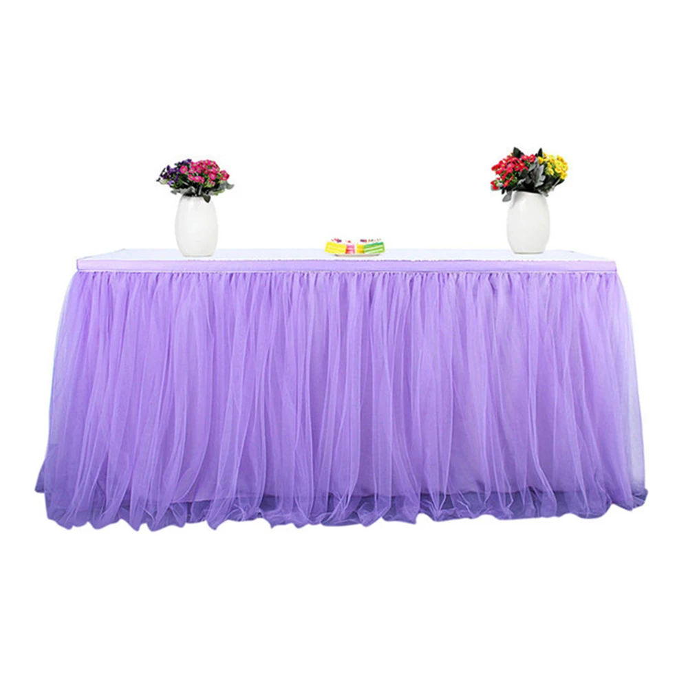 Разноцветная юбка-пачка для стола, Тюлевая скатерть для свадебной вечеринки, украшение стола, домашний текстиль, аксессуары для скатерти, предметы домашнего обихода