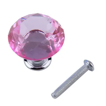 

25mm Diamond Crystal Cupboard Cabinet Dresser Drawer Wardrobe Door Knob Pull Handle Furniture Accessories Drop Shipping