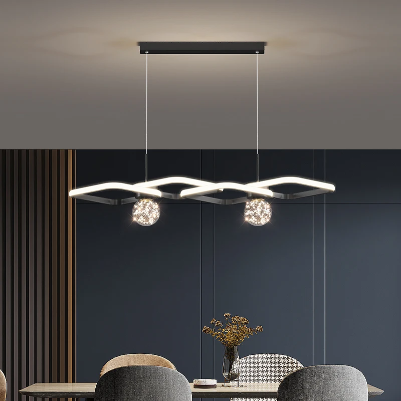 Mordern pendant lights for Hall dining Living Room Kitchen Indoor Lamps warm heads height adjustable drop lamp remote control de | Лампы и