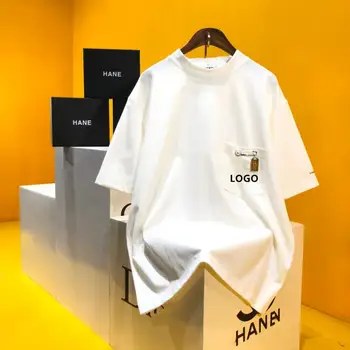 

Summer fashion new men's and women's classic French basic round neck short-sleeved t-shirt simple and thin sexy thin