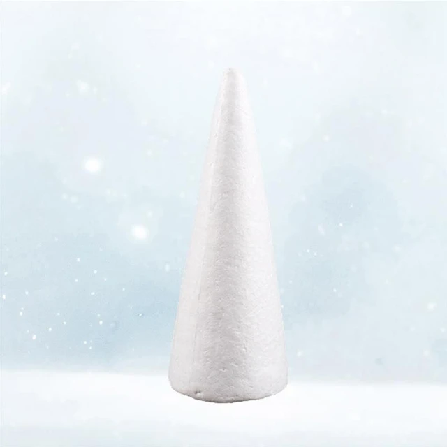 1 Set White Solid DIY Cone Children Handmade Craft Polystyrene Foam Tip  Cone For Home Craft