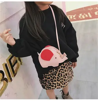 

Cute Girls Cartoon 3D Elephant Shoulder Bag Messenger Crossbody Handbag Baby Kids Cartoon Mini Coin Purse
