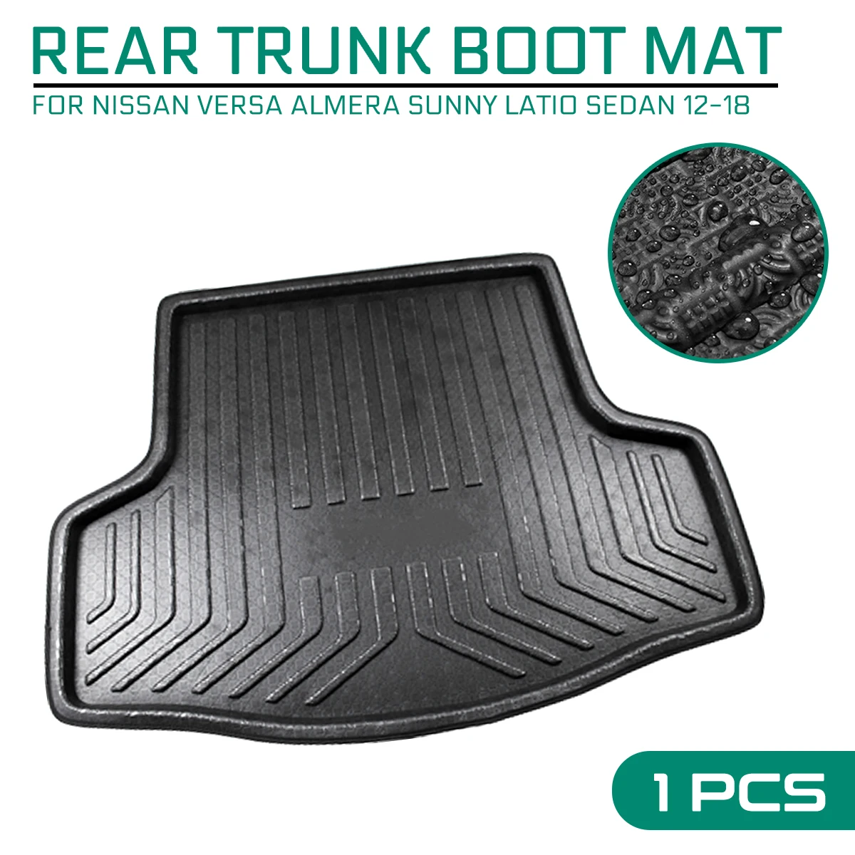 Car Floor Mat Carpet Rear Trunk Antimud Cover For Nissan Versa Almera