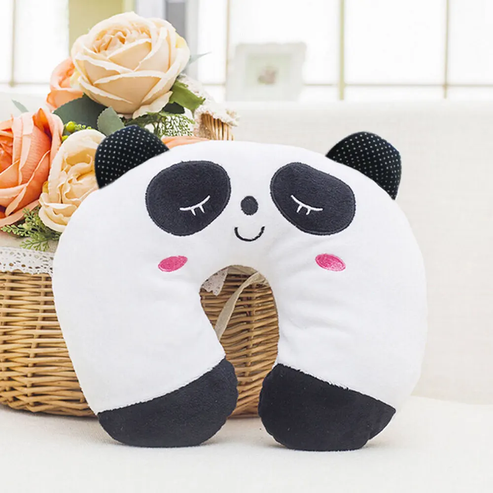 panda Сон мультфильм животных подголовник автомобиля u-образная Подушка прочный прекрасный ложиться в кровать практичный PP Хлопок Цвет шеи Подушка прочная - Цвет: panda