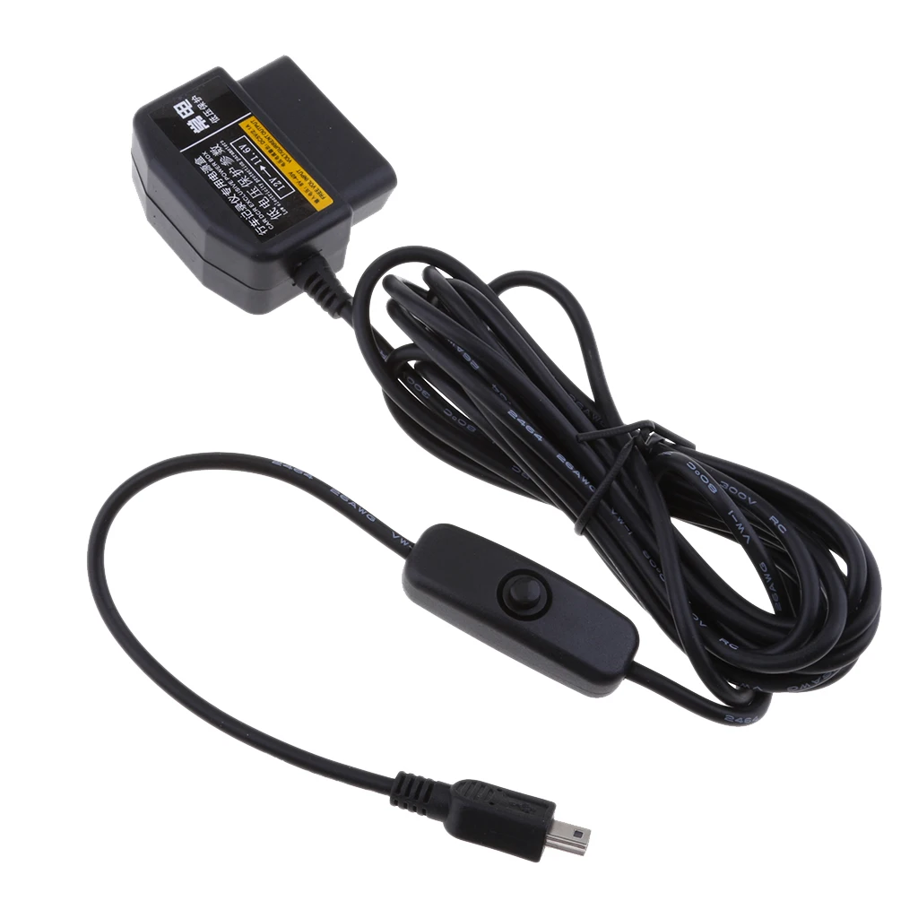 Premium 3.5Meters 12 24V to 5V/2.1A Car Dash Cam Hardwire Adapter Step Down Module DVR GPS OBD Buck Cables