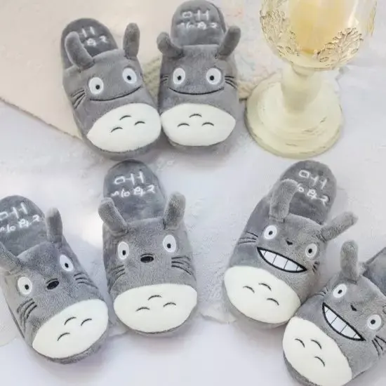 

Autumn & Winter-Couples Cartoon Household Totoro Slipper Anti-slip Floor Warm Slipper Shoes