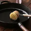 Kitchen Cleaning Brush Natural Bamboo Handle and Sisal Bristles Scrub Brush for Dish Cast Iron Skillet Pots Pans Pot Brush ► Photo 3/6