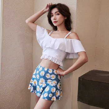 

Mayo De Bain Femme Large Size Swimsuit Swimwear For Women Separate Beach Woman Clothes Underwire Bracket Push Up Print Backless