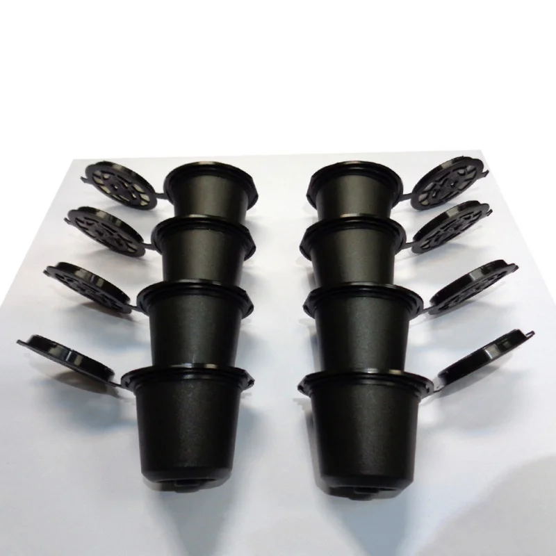 Многоразовая многоразовая капсула для кофе фильтры колпачок из алюминиевой фольги пленка для Nespresso с ложка-кисточка кухонные аксессуары