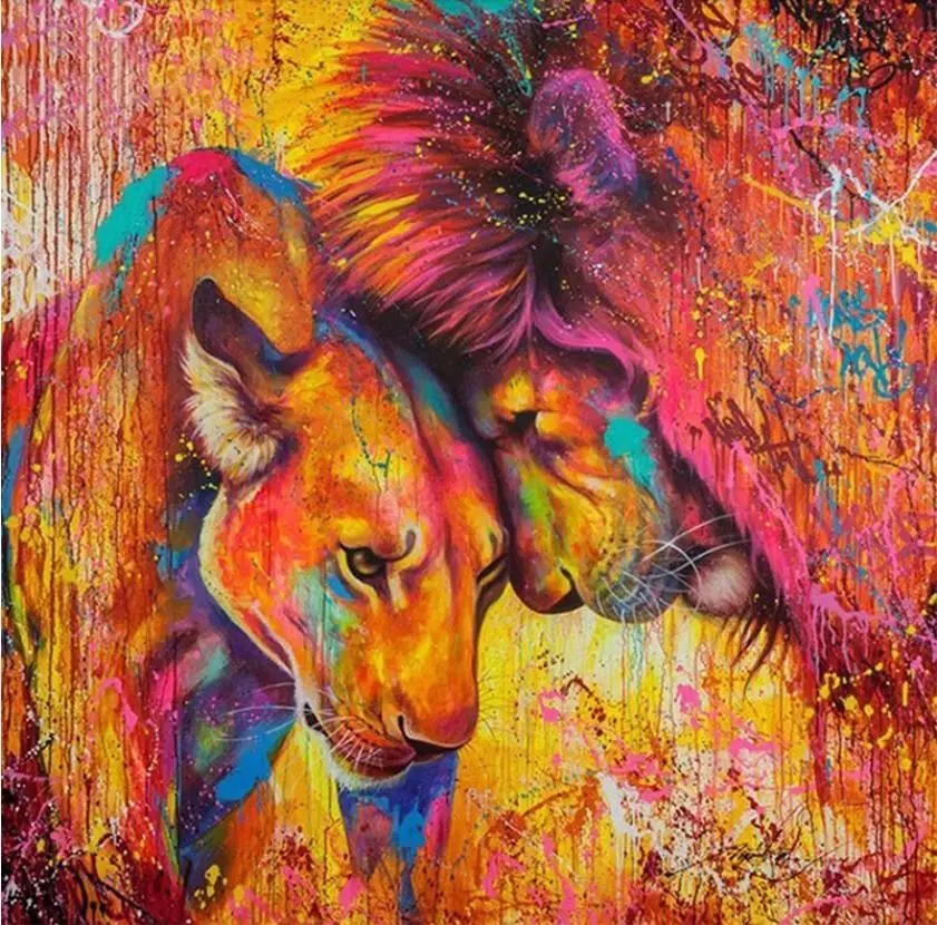 5d Diamond Painting Lion King Embroidery Animal Rhinestones Pictures Mosaic Diy Handicraft Home Decor | Дом и сад
