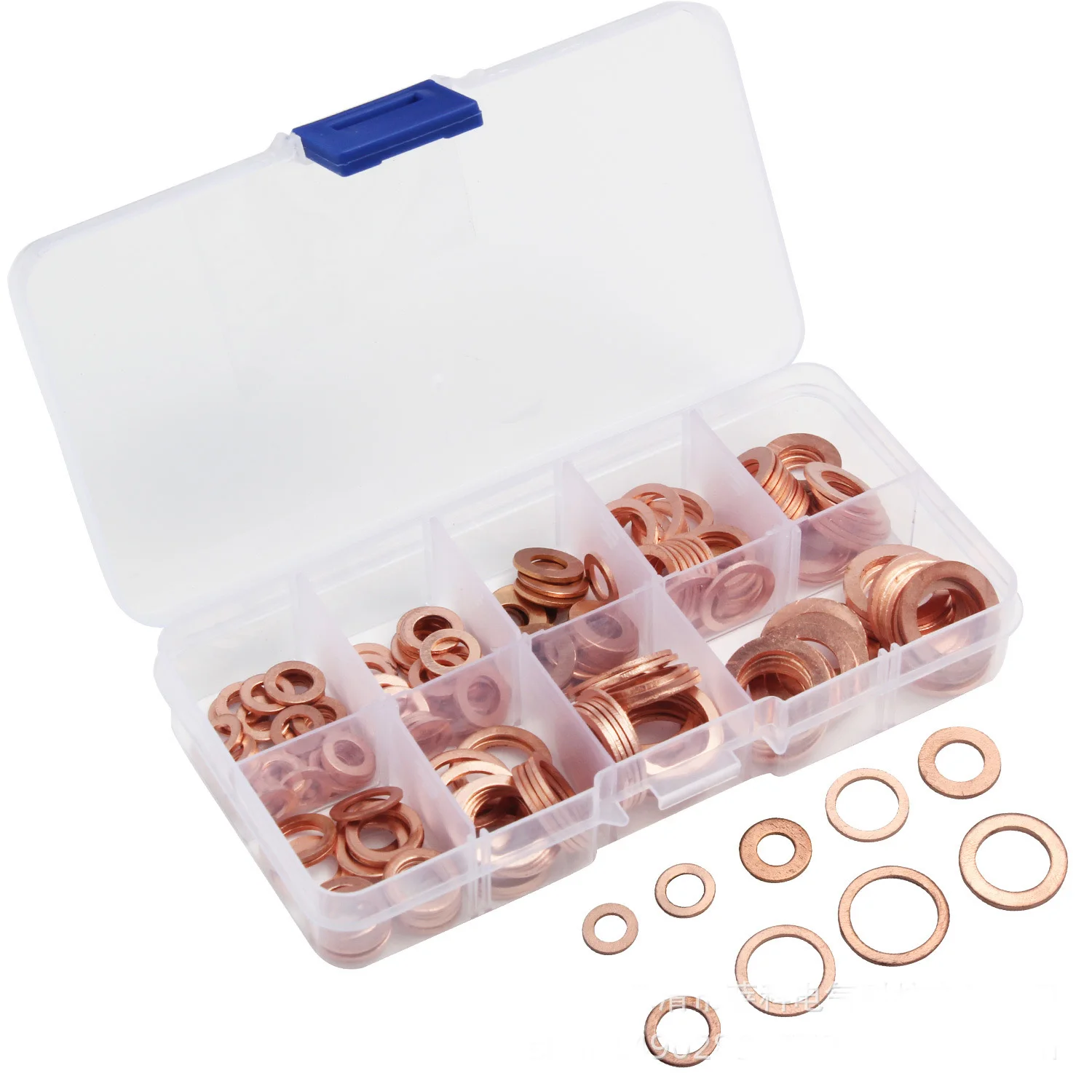 

200Pcs Copper Washer Gasket Ring Seal Copper Sealing Solid Gasket Washer Sump Plug Oil For Boat Crush Flat Seal Ring