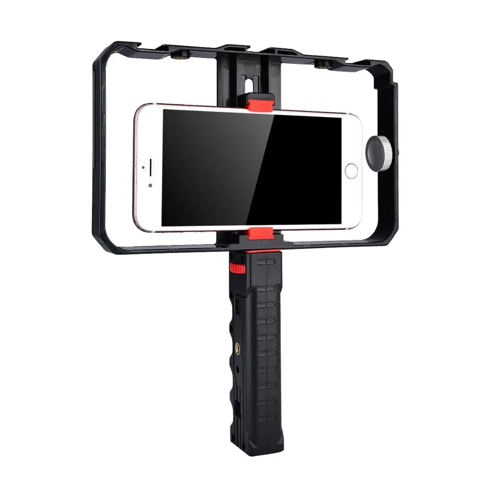 

Smartphone Video Rig Filmmaking Case Phone Video Stabilizer Grip Mount for iPhone Xs Max XR X 8 Plus Samsung Huawei