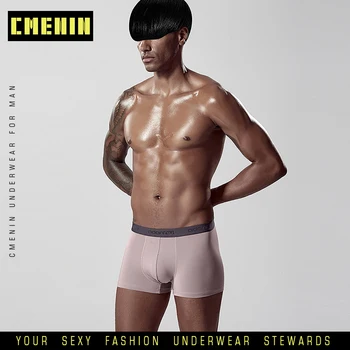 

Sexy Men Underwear Boxer Solid Underpants Male Boxershorts Man Shorts Gay Mens Panties Breathable Comfortable Cueca Short AD306