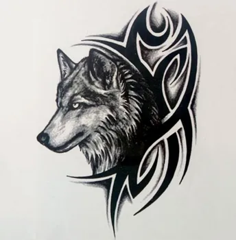 

Wolf Head Waterproof Temporary Removable Fake Tattoo Body Arm Leg Art Sticker Multi Styles Water Transfer Fake Tattoo