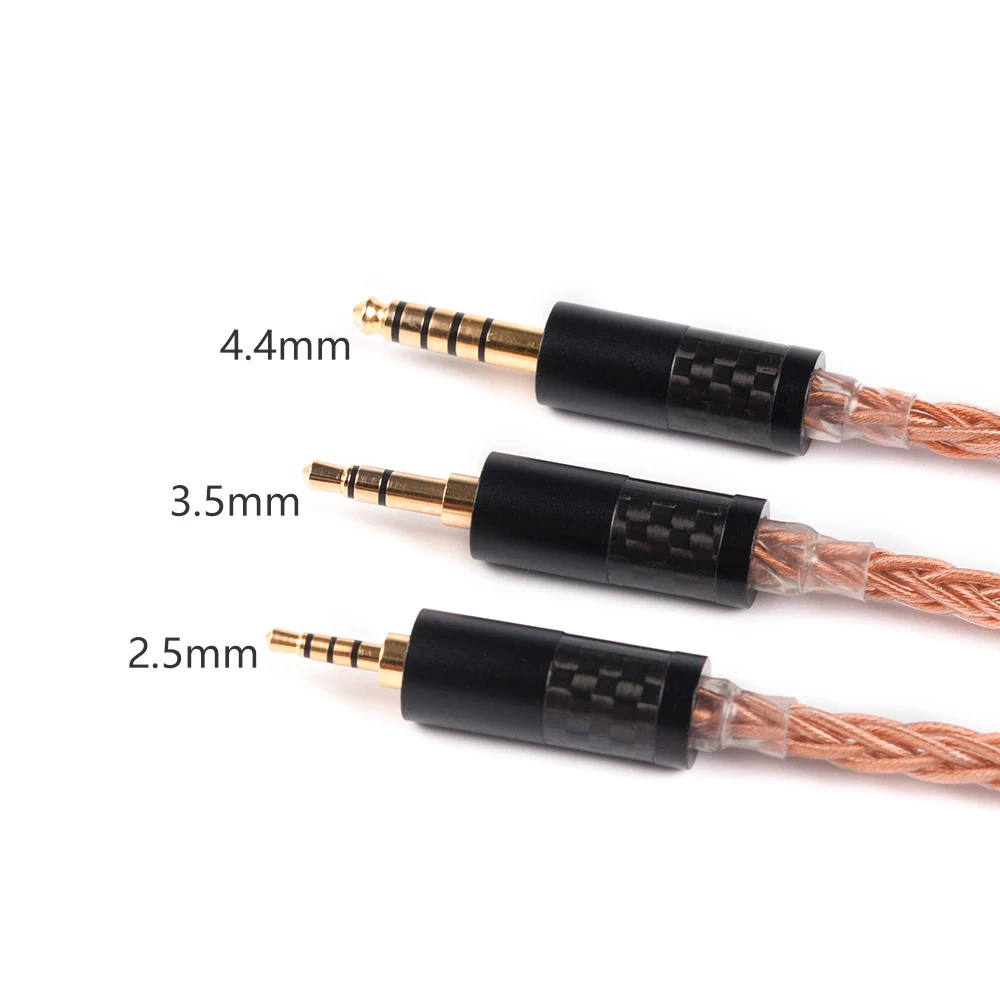 Yinyoo 8 Core один кристалл медный кабель 2,5/3,5/4,4 мм с MMCX/2PIN разъем для KZ ZS10 AS10 BLON BL-03