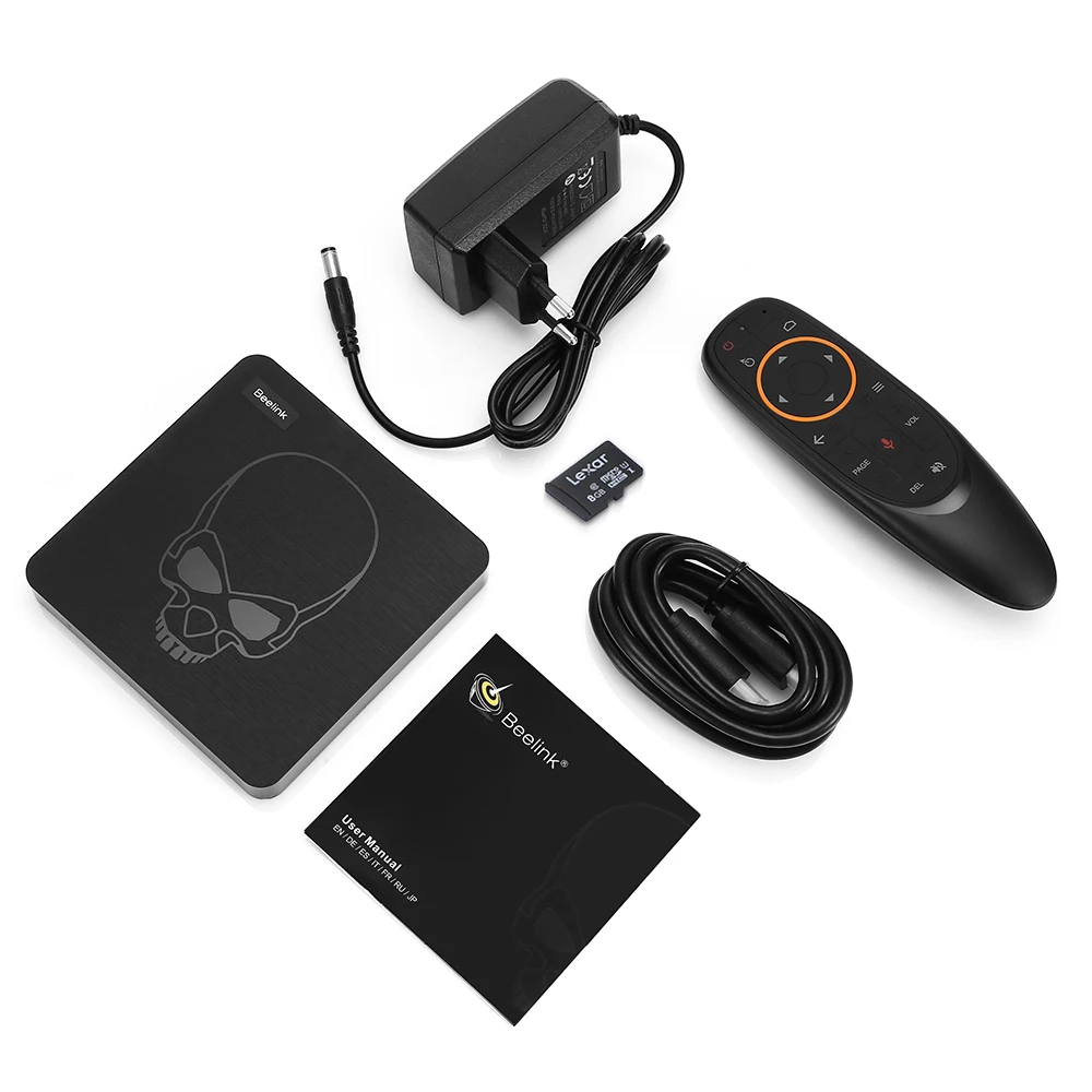 Beelink GT-King Amlogic S922X Android 9,0/Core ELEC Linux двойная операционная система 4K двухдиапазонный WiFi tv Box голосовой пульт дистанционного управления