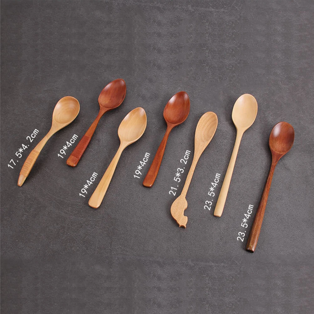 3pcs Vintage Handheld Dining Room Wooden Japanese Style Food Tableware Set Gifts Spoon Chopsticks Travel DIY Portable Restaurant