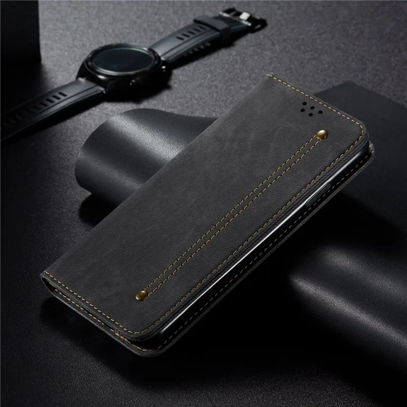 Для oneplus 7T чехол для oneplus 7T Pro роскошный Джинсовый чехол для телефона для oneplus 7t чехол для 1+ 7T чехол Coque Fundas oneplus 7T - Цвет: Black
