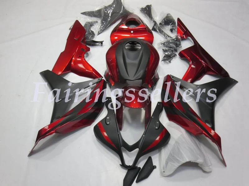

New ABS Injection Mold motorcycle Fairings Kits 100% Fit For Honda CBR600RR F5 07 08 2007 2008 fairing set Maroon Matte Black