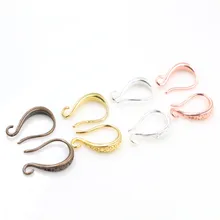 15x10 мм, 20 шт.(10 пар), высокое качество, серебро, бронза, Розовая позолота, латунные крючки для сережек, настройки проволоки, базовые настройки