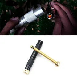 Allume feu à Piston de survie EDC pour l'extérieur, ensemble de briquet à Compression d'air Portable, fournitures d'urgence, outils en cuivre 