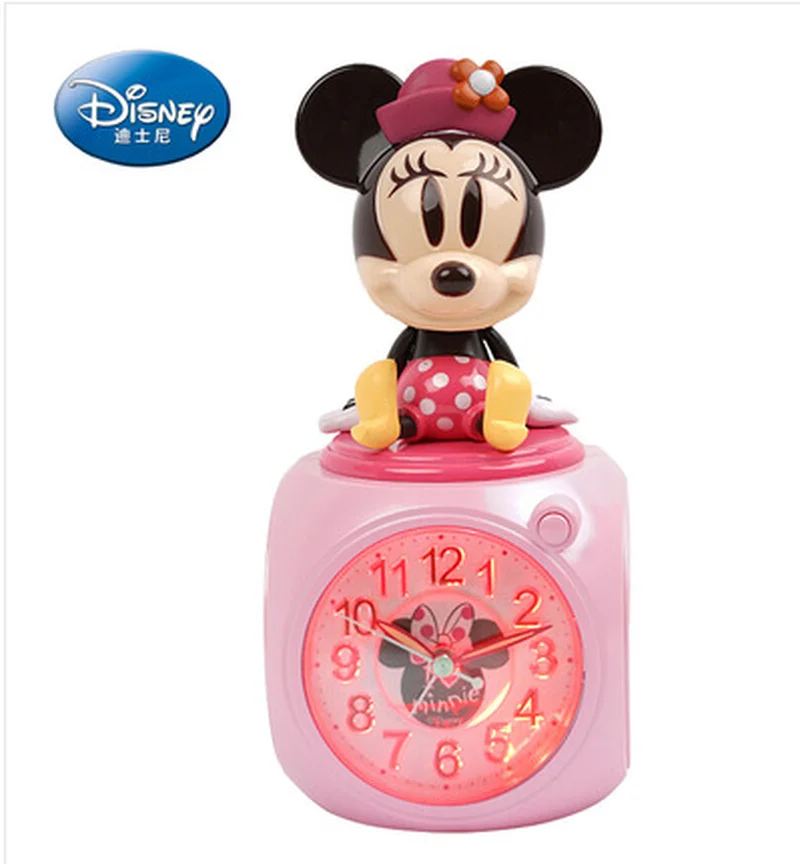 Disney Mickey Mouse Alarm Clock Cute Music Mute Singing Electronic Gadgets Plastic Needle | Дом и сад