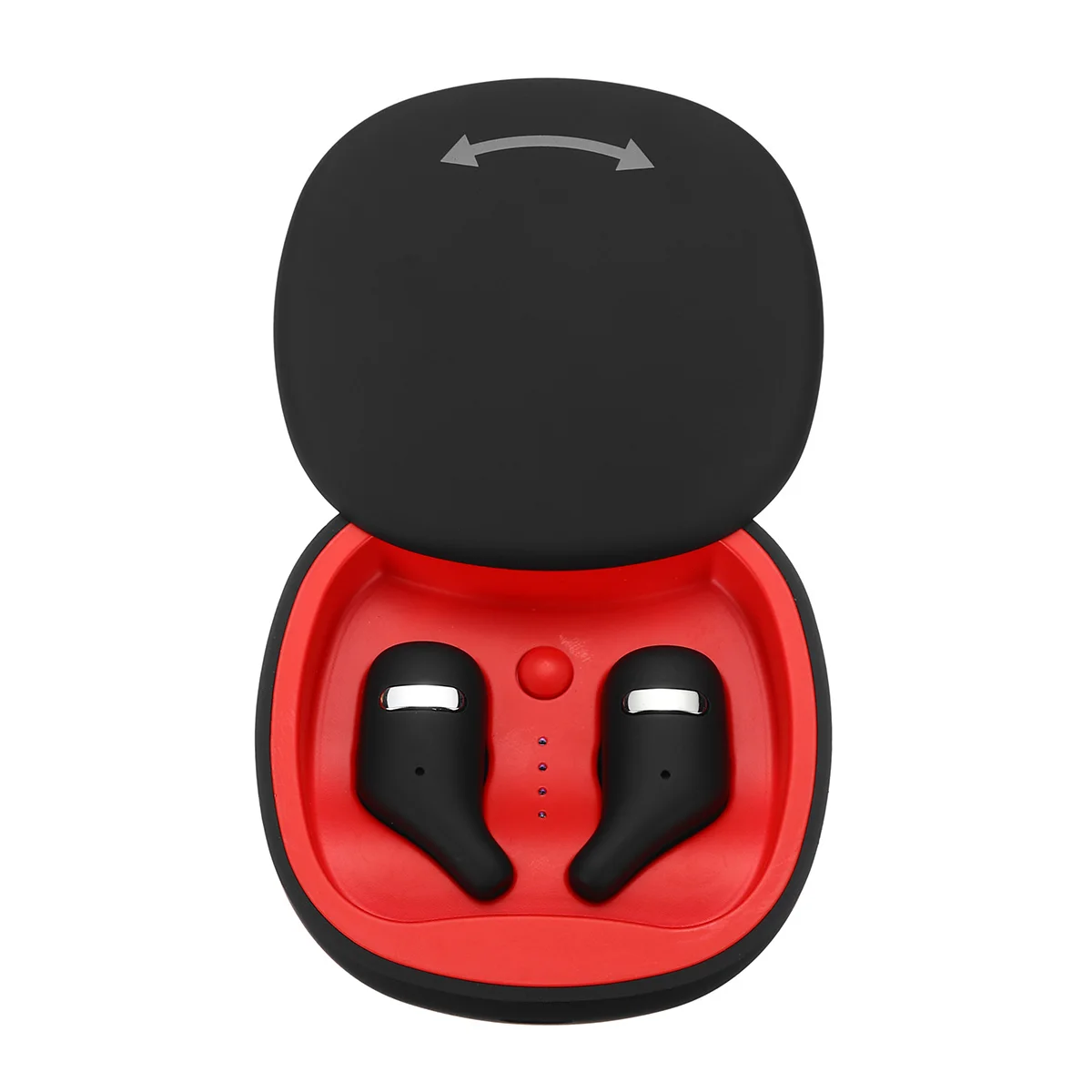 Черный Мини TWS, беспроводные bluetooth 5,0 наушники, спортивные, водонепроницаемые, поворотный Чехол, гарнитура, затычка для ушей с зарядным устройством для телефонов - Цвет: Черный