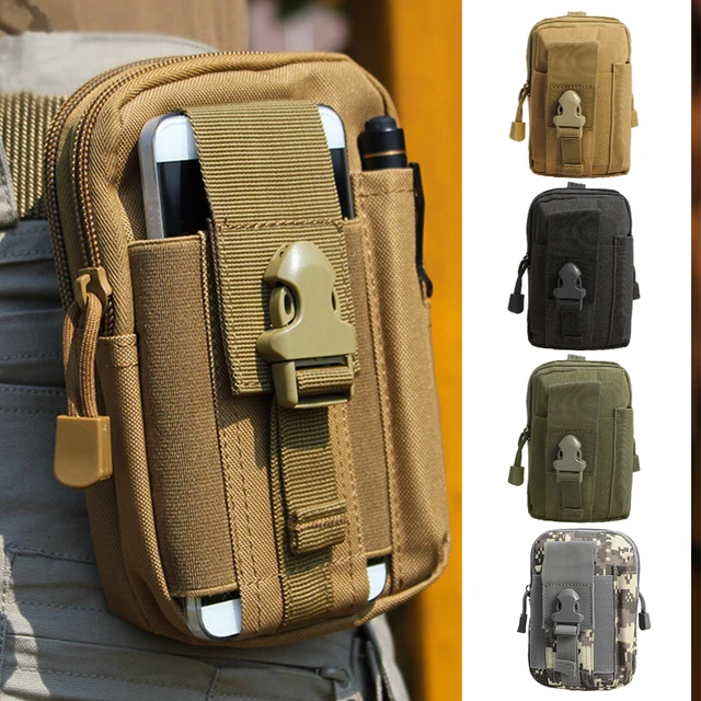 US $4.67 Tactical Molle Phone Pouch Belt Waist Bag Military Waist Accessory Pack Utility EDC Gear Bag Gadget