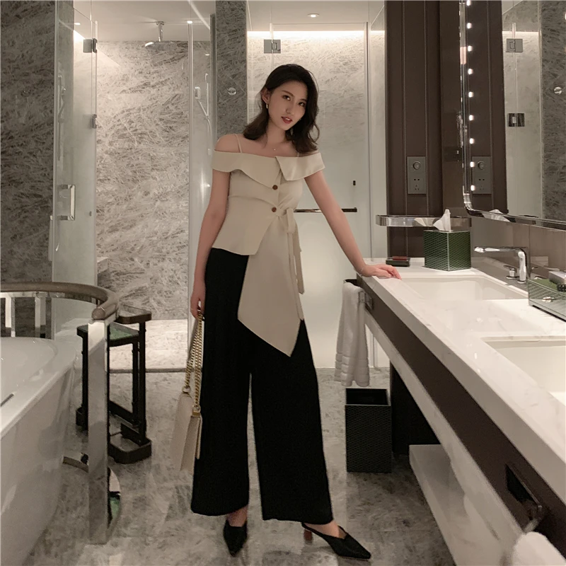 Женская блузка со шнуровкой Runways черная или хаки Повседневная Блузка с открытыми