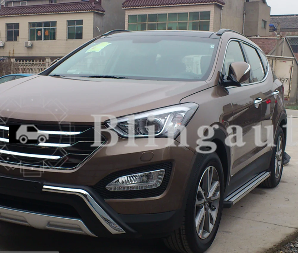 Подходит для hyundai Santa Fe sport 2013- 2 шт. Левая Правая Беговая доска боковые ступени nerf бар Автомобильная педаль боковая лестница