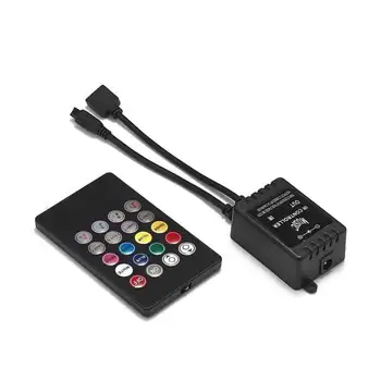 

Dc 12v 24v 20keys Led Rgb Music Controller Sound Sensor With Ir Remote Control For Smd 3528 5050 Rgb Led Rigid Strip Lights
