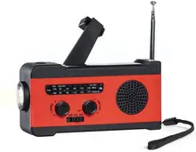 Hand Crank Radio with Solar/Dynamo Power Charging Support AM/FM/NOAA Weather Emergency Radio with 2000mAh Flashlight