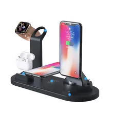 QI 10 Вт 4 в 1 быстрая зарядная станция для iphone 11 Pro 11 XS для Apple Watch 4 3 2 1 Airpods Pro 2 Беспроводная зарядная подставка держатель