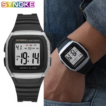 

SYNOKE Sport Watches Men Watch Electronic Digital Display Sports Male Clock Men's 30M Waterproof Alarm Man Wristwatches